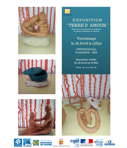 Exposition " Terre d'amour" au centre social Flamants-Iris du 18 avril au 18 mai